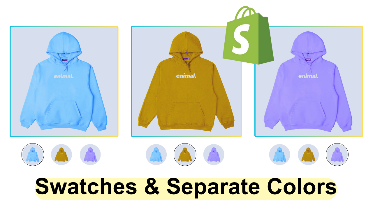 How to Add IMAGE Swatches on Collection Page + Show Color Variants as Separate Products – Shopify