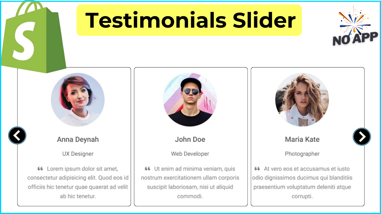 Add Testimonials Slider Section in Shopify Store