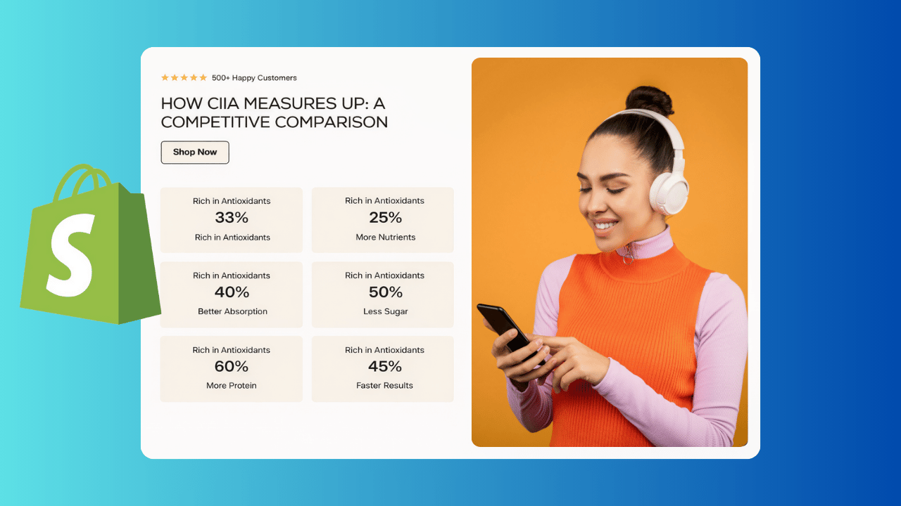 Competitive Comparison with Image Section for Shopify