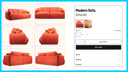Display Selected Color Images - Horizon Theme Grid View