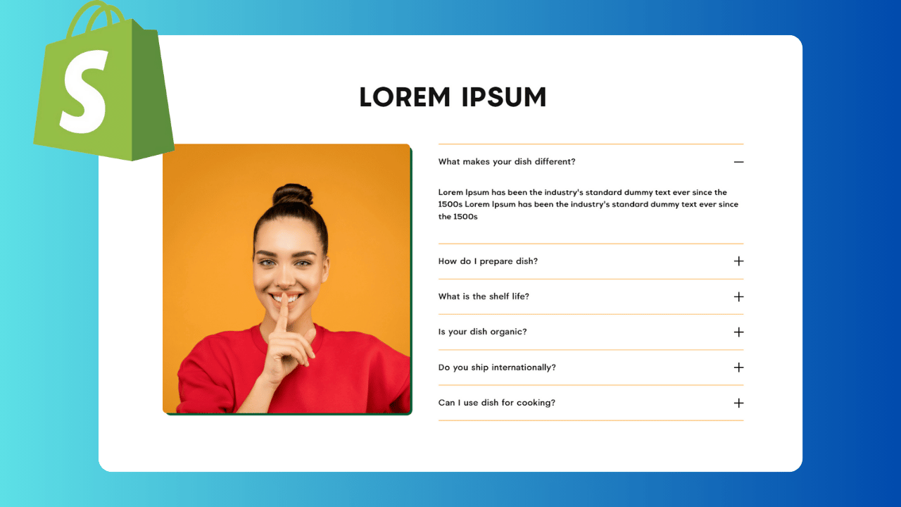 Image with Accordion Section for Shopify