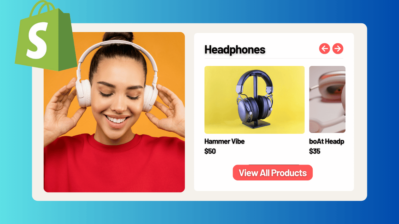 Image with Products Slider Section for Shopify