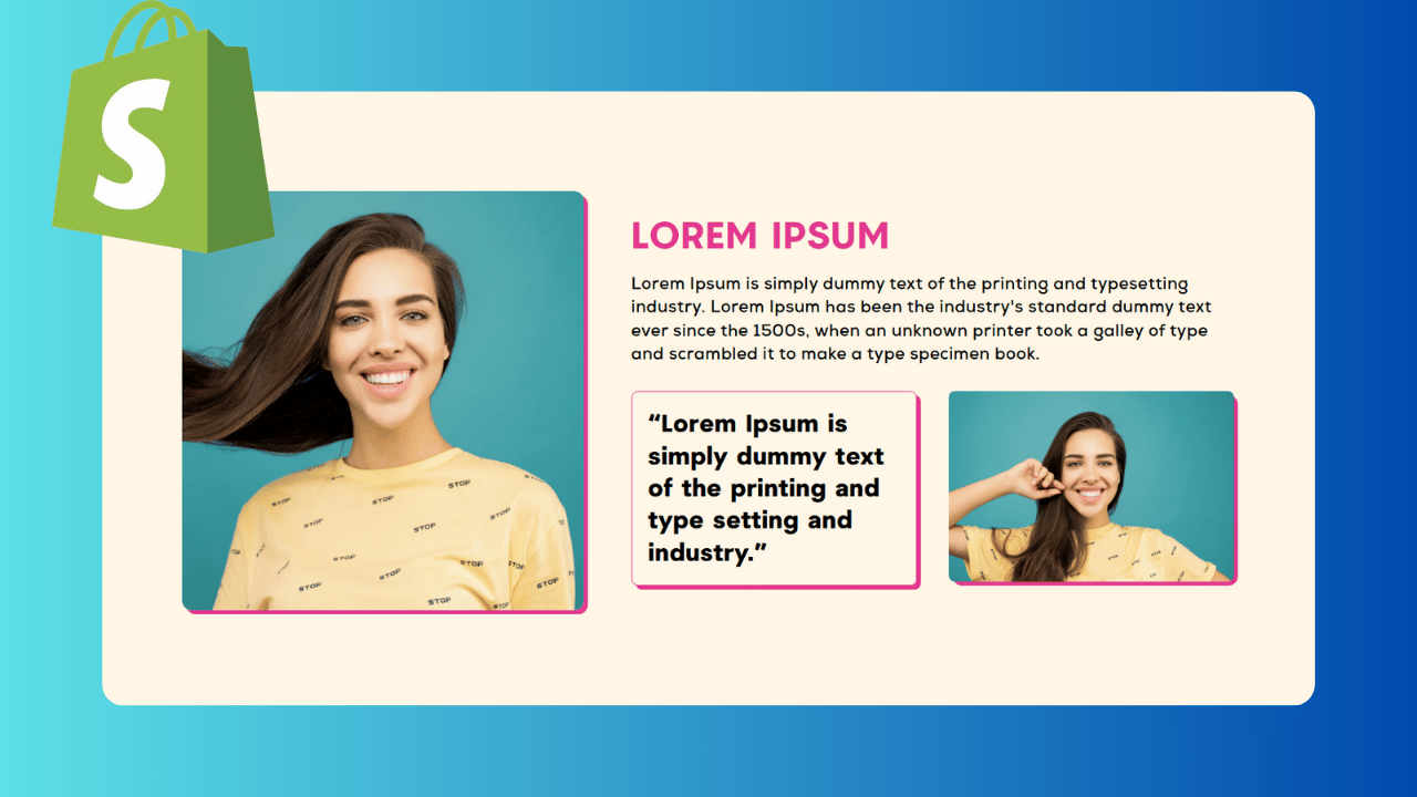 Main Image with Text and Image Section for Shopify