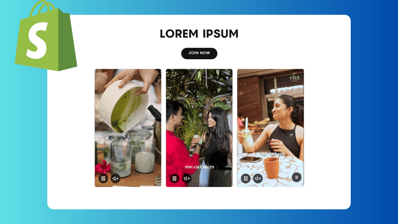 Videos Sliding Section for Shopify